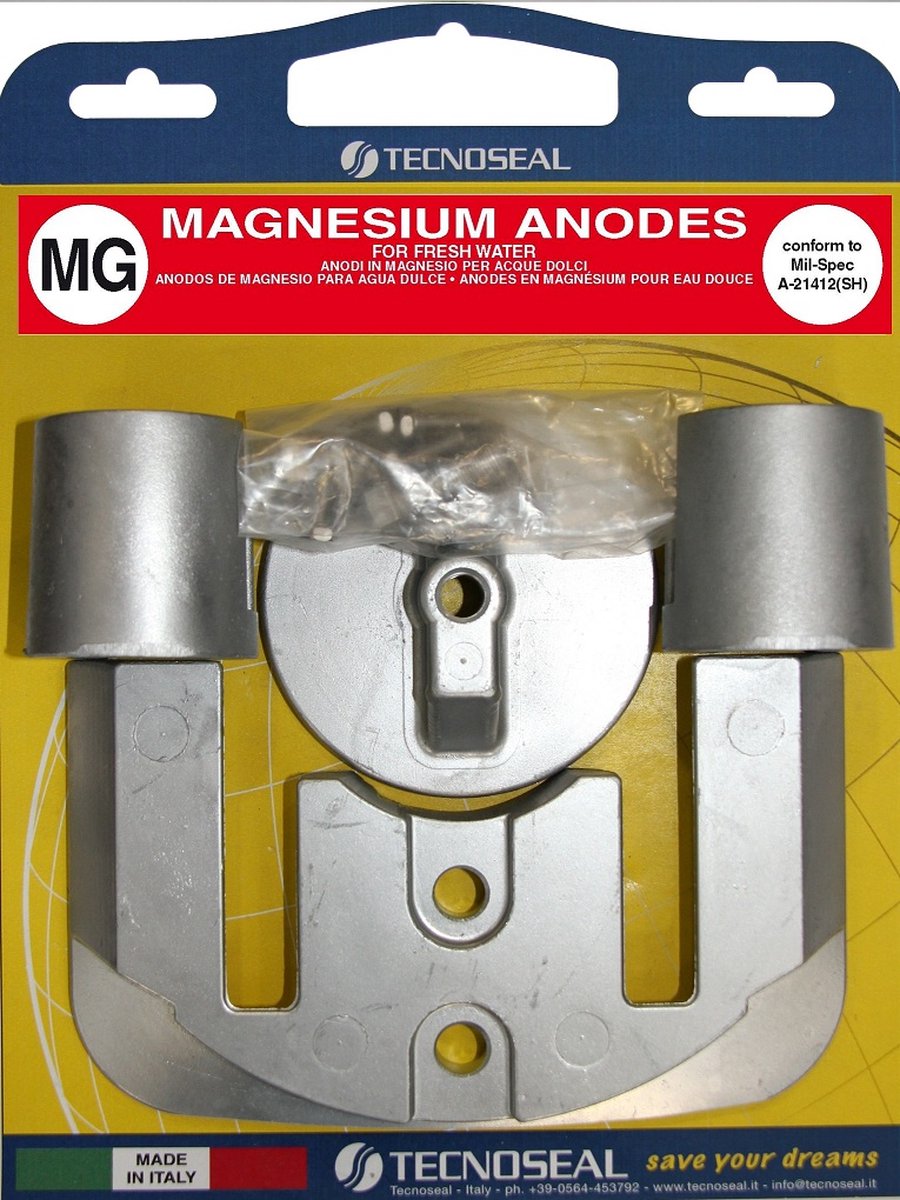 Tecnoseal Mercruiser Magnesium anode pack Bravo II en III