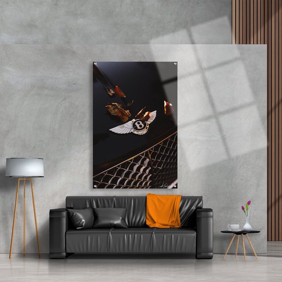 Luxe Plexiglas Schilderij Bentley Emblem | 150x100 | Woonkamer | Slaapkamer | Kantoor | Muziek | Design | Art | Modern | ** 5MM DIK**