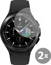 Cazy Tempered Glass Screenprotector geschikt voor Samsung Galaxy Watch4 Classic 46mm - Transparant - 2 stuks