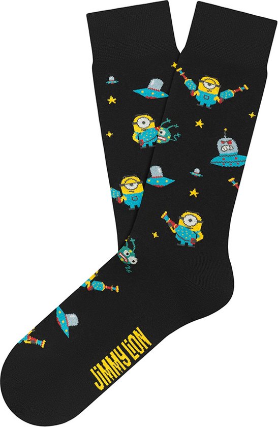 Jimmy Lion sokken minions aliens zwart (Minions) - 36-40