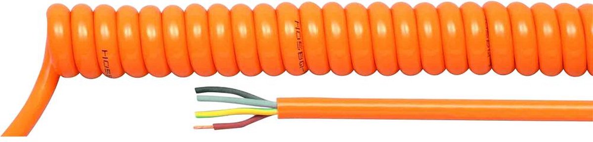 Helukabel 85376 Spiraalkabel H07BQ-F 500 mm / 2000 mm 3 G 1,50 mm² oranje 1 stuk(s)