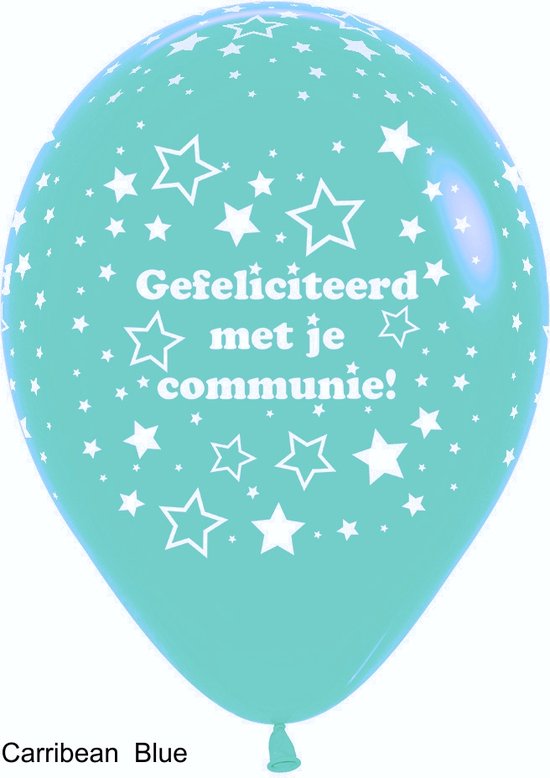 5 x ballon Communie Carribean blue EAN©7110767286562 [EAN=sku]