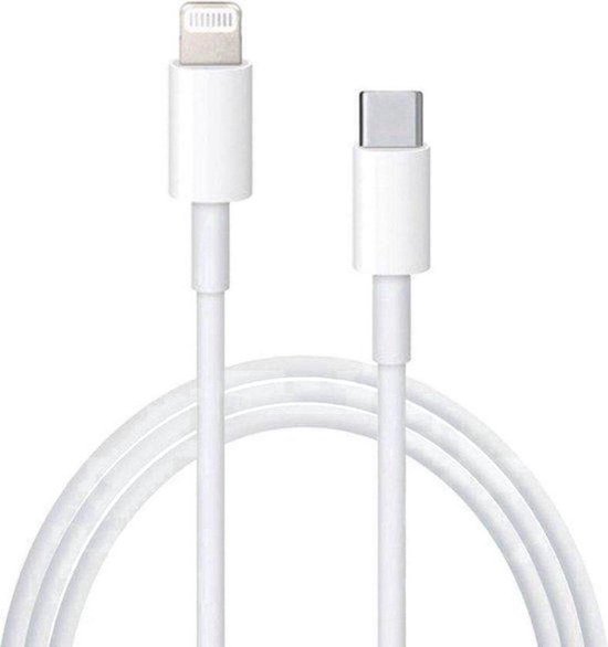 Vastiq Power® - USB-C Adapter Snellader + 1 meter kabel - Geschikt voor iPhone - 14 / 13 / 12 - iPad - USB-C - Lightning |Snellader iPhone 13 / 12 / 11 / X / iPad / 13 / 12 Pro Max / iPhone 13 / 12 pro / iphone 13 / 12 mini - Vastiq Power