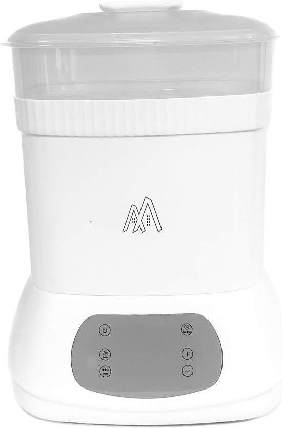 Miniland Baby flessenwarmer en sterilisator voor 2 flessen of pagglazen, ontdooifunctie, ideaal voor moedermelk