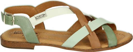Pikolinos W0X-0556C2 - Volwassenen Platte sandalen - Kleur: Groen - Maat: 37