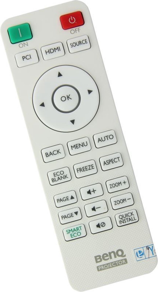 Afstandsbediening geschikt voor de BENQ MX604w beamer, vervangt 5J.JGV06.001 / RCX014