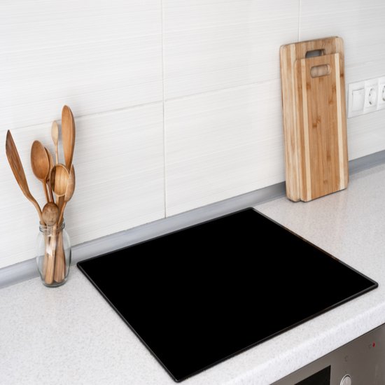 Inductie beschermer - Afdekplaat inductie - 71x52 cm - Kookplaat beschermer - Zwart - Effen Zwart - Keuken accessoires - Keuken decoratie - Inductie protector - Inductie Mat - Inductiebeschermer