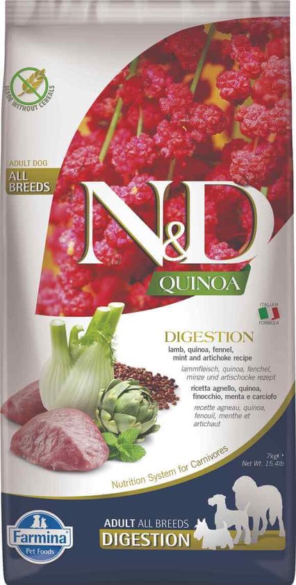 FARMINA N&D DOG QUINOA DIGESTION LAMB & FENNEL 7KG