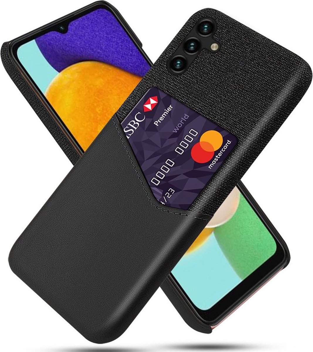 Hoesje met Kaarthouder Back Cover Zwart Geschikt voor Samsung Galaxy A34