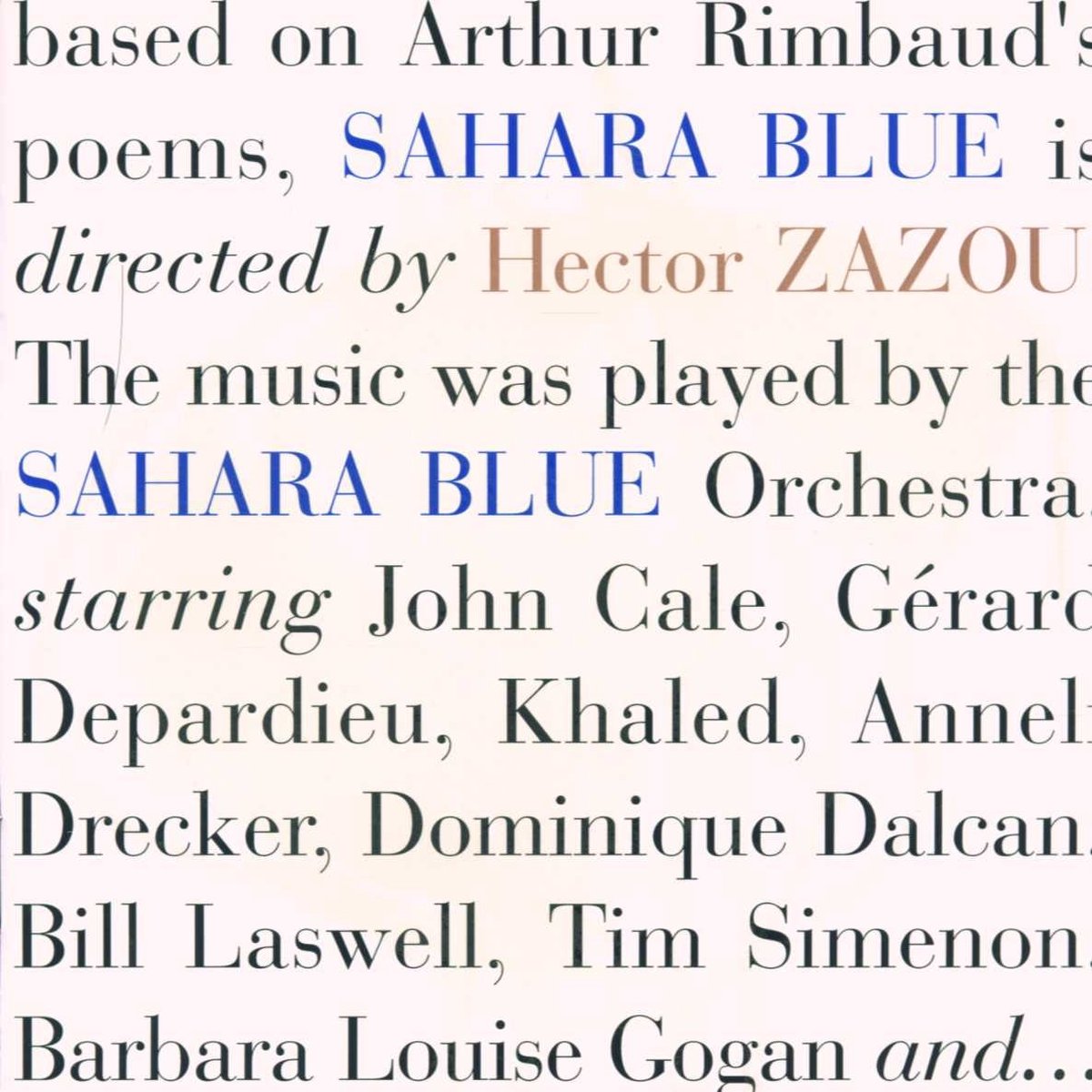 Hector Zazou - MTM Vol.32 - Sahara Blue (CD)