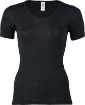 Engel Natur Dames T-shirt Zijde - Merino Wol GOTS zwart 38/40M