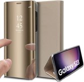 Hoesje geschikt voor Samsung Galaxy S23 - Book Case Spiegel Goud