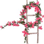 Guirlande de Fleurs Vélo et Intérieur - 69 Mini Roses Rose Foncé - Guirlande de Fleurs Élégante pour Panier ou Guidon de Vélo - Fleurs 180 CM - Guirlande de Fleurs Fleurs artificielles en Plastique pour Vélo