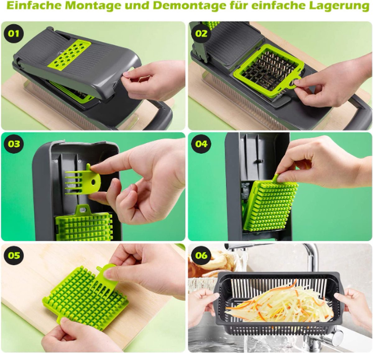 Ototo Croc Chop groentesnijder kunststof groen | Oldenhof
