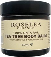 RoseleaOrganics - Tea Tree Body Balm - 100% natuurlijke balsem gemaakt op basis van natuurlijke- en biologische ingredienten. Calmeert, verzacht, voedt en beschermt de huid.
