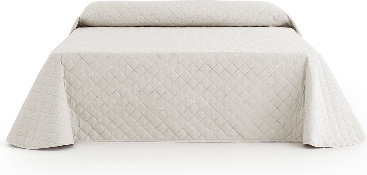 Belmarti® Bedsprei Duo 250x270cm Ivoor – Omkeerbare premium sprei van 100% gerecycled polyester – Comfortabel, stijlvol en wasbaar