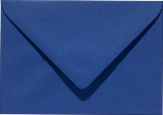 50x luxe wenskaart enveloppen EA5 156x220 mm - 15,6x22 cm - 105 grams Donkerblauw