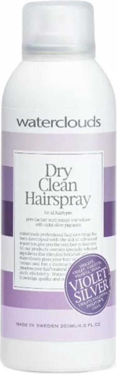 Waterclouds Dry Clean Droogshampoo Violet Silver 200ml - Droogshampoo vrouwen - Voor Alle haartypes