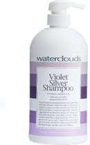 Waterclouds Violet Silver Shampoo-1000 ml met pomp - Zilvershampoo vrouwen - Voor Alle haartypes - 1000 ml met pomp