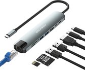 GREYTECH USB C Docking Station 8 in 1 - met HDMI 4K, Ethernet RJ45, USB-C opladen 100w en meer - Spacegrey