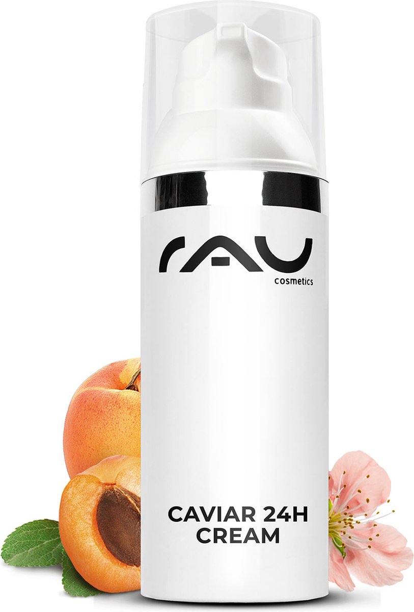 RAU Caviar 24 h crème - anti-age gezichtscrème - rijpe en/of droge huid - met aloë vera, abrikozenpitolie, amandelolie, vitamine A en E en anti-oxidanten