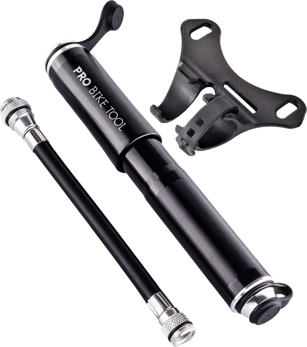 Pro Bike Tool® Mini Fietspomp - Geschikt voor Presta & Schrader - Hoge Druk - Betrouwbaar, Compact & Lichtgewicht - Beste Kwaliteit - Fietsbandenpomp
