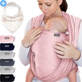 Porte-bébé gris foncé - porte-bébé de haute qualité pour les bébés jusqu'à 15 kg 95% Baumwolle / 5% élasthanne rose