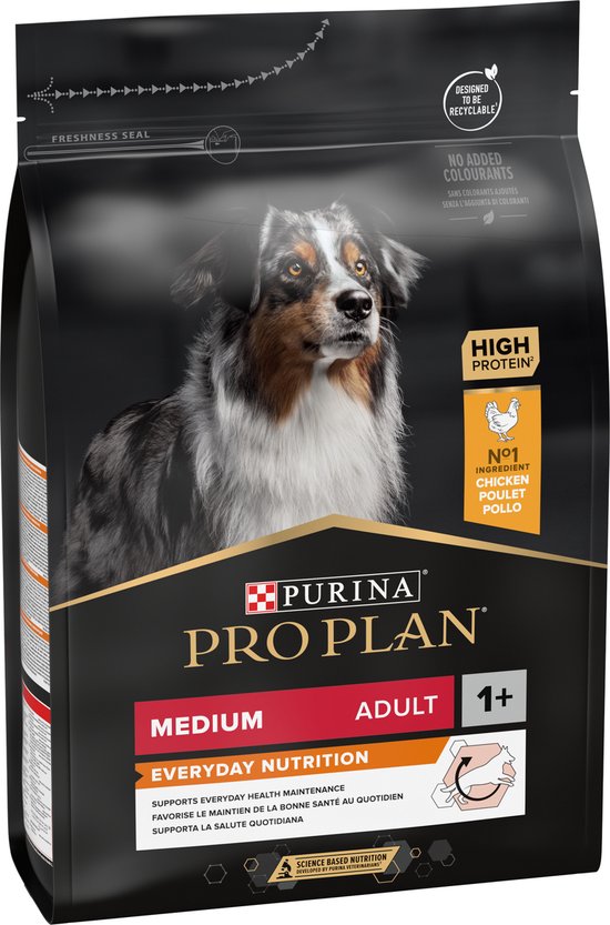 Pro Plan Medium Adult Everyday Nutrition- Honden droogvoer - Kip - 3 kg |  bol.com