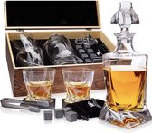 Limited Edition Whisky Carafes - 2 Verres de Whisky Set - 8 - 2 pierres à whiskey Sous-verres Pierre - Luxe Whisky Gift Set - Carafes