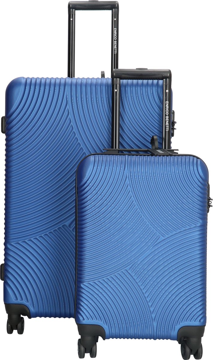 Enrico Benetti Louisville kofferset tweedelig - 39040-02 - Staalblauw