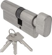 Knopcilinder nikkel 30/30 - incl. 3 sleutels - cilinder - deurcilinder met knop