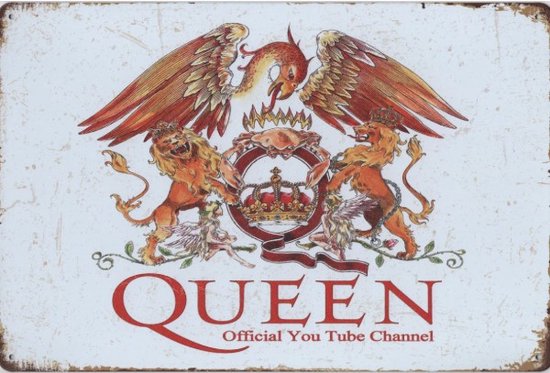 Wandbord Muziek - Queen - Freddie Mercury - Brain May - Roger Taylor - John Deacon