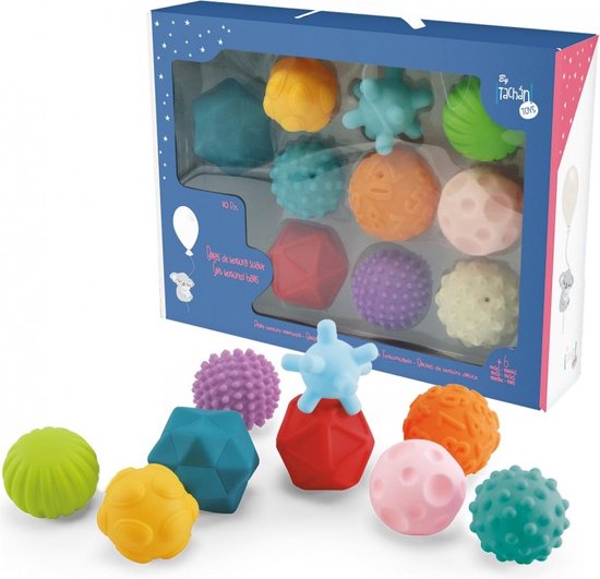 Tachan Baby Sensory Balls - Senso Ballen voor Baby - Verschillende Vormen en Textuur - 10 Stuks