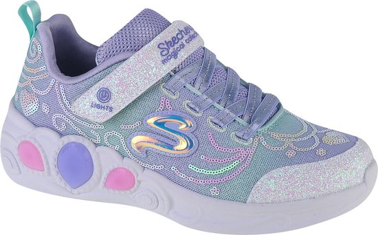 Skechers S Lights Princess Wishes meisjes sneaker - Zilver - Maat 32