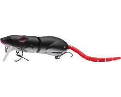 Kunstaas Rat - Topwater Floater - Snoek / Baars (Roofvissen) - Zwart Wit Rood