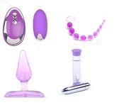 Kinky Purple Pussy & Anal Set 4 Articles - Excitant pour les couples - Sextoys - Sextoys - Erotiek - Stimulant pour le clitoris - Jeux sexuels pour hommes et femmes - Stimulant pour le point G - Jouets sexuels - Stimulateur