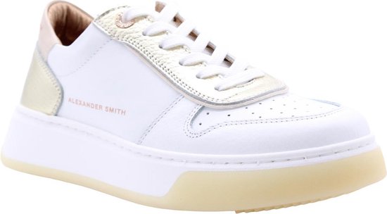 Alexander Smith Sneaker Vegana In Simil Pelle Derivata Dal Mais Bianca Con Sperone Beige Dorato 152538643