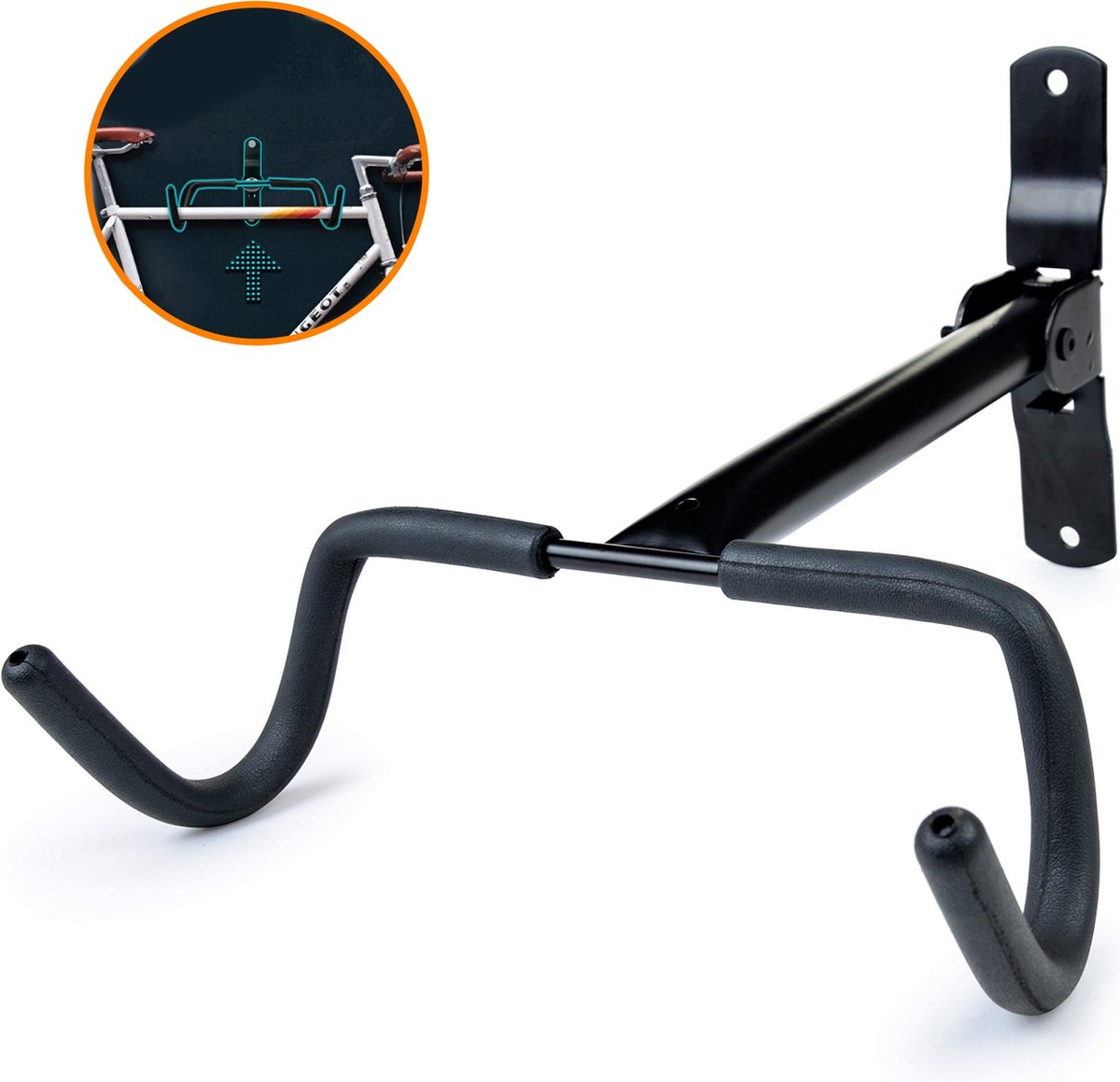 Fiets Muurbeugel – Ophangsysteem tot 25 kg – Zwart