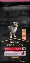 Pro Plan Medium Puppy Sensitive Skin puppyvoer - Honden Droogvoer - Zalm - 12 kg