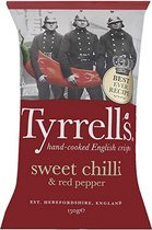 Tyrrells Sweet chili & red peper crisps 40 gr x 18