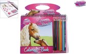Kleurboek/Schetsboek Paarden - Inclusief Paarden Stickers, Paarden Sjablonen en Potloden