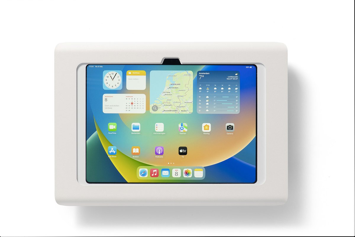 Tabdoq professionele iPad wandhouder voor iPad 10 (2022) 10.9-inch, wit