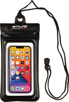 BTTLNS Telefoonhoes - Waterdichte telefoonhoes - Drijvend telefoonhoesje - Voldoende ruimte telefoon met accessoires - Handig trekkoord - geschikt voor diverse buitensporten - Endymion 1.0 - Zwart