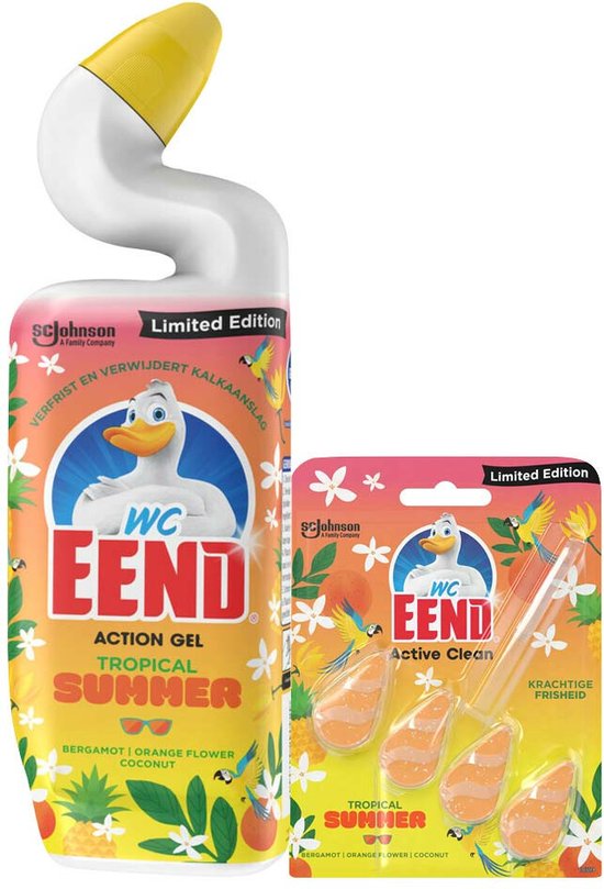 WC Eend Action Gel Toiletreiniger en WC Eend Active Clean Toiletblok ...