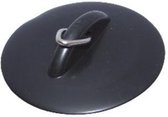 gootsteendop plugstop gootsteen antilek - universeel - rubber zwart - dop stop gootsteen, bad wastafel - bovenzijde 6 cm onderzijde 3,2 cm
