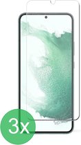 3x Screenprotector Tempered Glass Glazen Gehard Screen Protector 2.5D 9H (0.3mm) - Glasplaatje Geschikt voor: Samsung Galaxy S23 - Glas - bescherm - beschermglas - ZT Accessoires