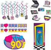 Feestpakket Nineties decoraties - Jaren 90 versiering - Jaren 90 decoraties - Themafeest decoraties - Verjaardagversiering - Themaverjaardag - Themafeest - Nineties party