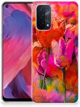 Smartphone hoesje OPPO A74 5G | A54 5G Silicone Case Tulips