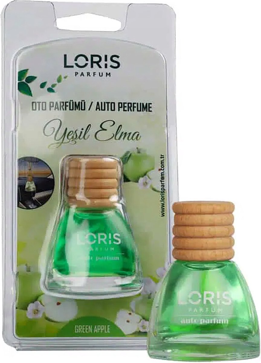 LORIS - Autoparfum - Autogeur - Auto Luchtverfrisser - Auto Geurverfrisser - Green Apple - 10ml