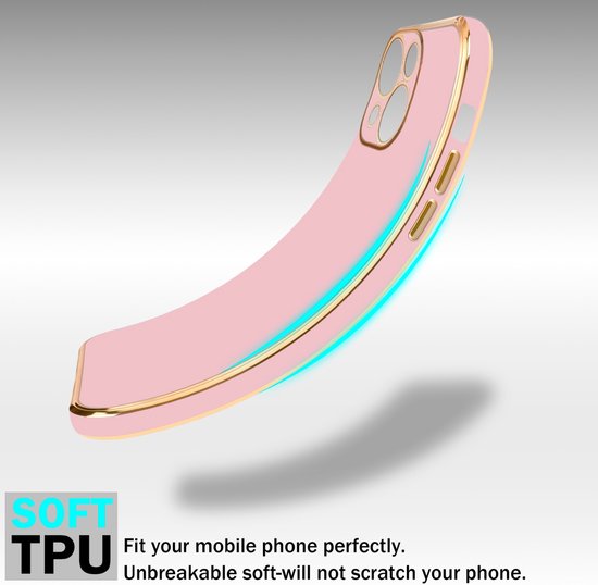 Coque Cadorabo pour Apple iPhone 14 PLUS en Rose Brillant - Or - Coque de protection en silicone TPU souple et avec protection pour appareil photo